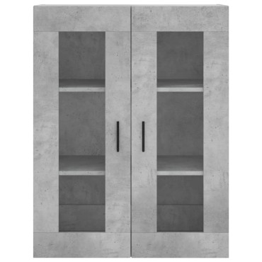 vidaXL Ντουλάπι Γκρι Σκυροδέματος 69,5x34x180cm Επεξεργασμένο Ξύλο 1 τεμ.