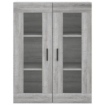 vidaXL Ντουλάπι Γκρι Sonoma 69,5x34x180cm Επεξεργασμένο Ξύλο 1 τεμ.