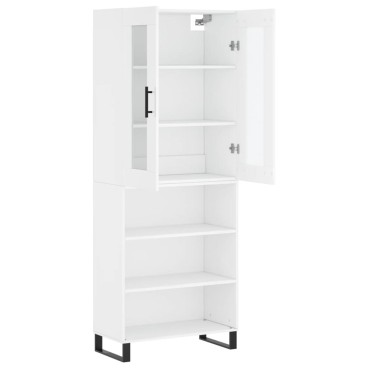 vidaXL Ντουλάπι Λευκό 69,5x34x180cm από Επεξεργασμένο Ξύλο 1 τεμ.