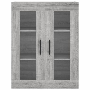 vidaXL Ντουλάπι Γκρι Sonoma 69,5x34x180cm Επεξεργασμένο Ξύλο 1 τεμ.