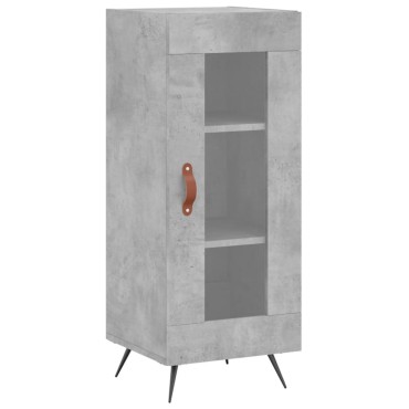 vidaXL Ντουλάπι Γκρι Σκυροδέματος 34,5x34x180cm Επεξεργασμένο Ξύλο 1 τεμ.