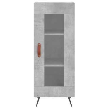 vidaXL Ντουλάπι Γκρι Σκυροδέματος 34,5x34x180cm Επεξεργασμένο Ξύλο 1 τεμ.