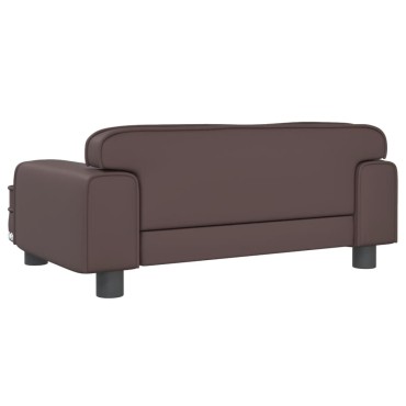 vidaXL Κρεβάτι Σκύλου Καφέ 70 x 45 x 30 εκ. από Συνθετικό Δέρμα