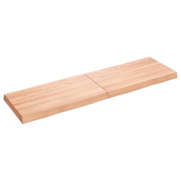 vidaXL Επιφ Τραπεζιού Αν Καφέ 140x40x(2-6)cm Ακατέργ. Μασίφ Ξύλο Δρυός 1 τεμ.