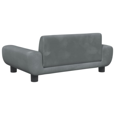 vidaXL Κρεβάτι Σκύλου Σκούρο Γκρι 70 x 45 x 33 εκ. Βελούδινο