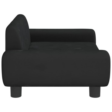 vidaXL Καναπές Παιδικός Μαύρο 70x45x33cm από Βελούδο 1 τεμ.