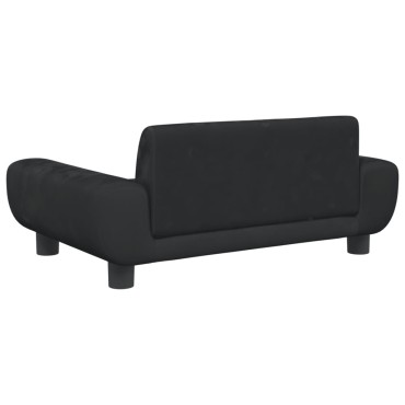 vidaXL Καναπές Παιδικός Μαύρο 70x45x33cm από Βελούδο 1 τεμ.