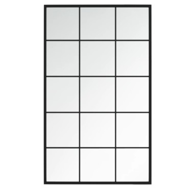 vidaXL Καθρέφτες Τοίχου 6 τεμ. Μαύροι 100 x 60 εκ. Μεταλλικοί