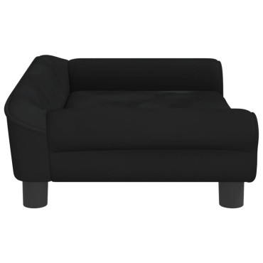 vidaXL Κρεβάτι Σκύλου Μαύρο 70 x 48 x 22 εκ. Βελούδινο