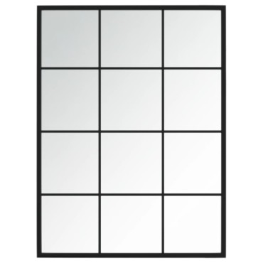 vidaXL Καθρέφτες Τοίχου 2 τεμ. Μαύροι 80 x 60 εκ. Μεταλλικοί