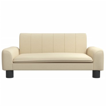 vidaXL Καναπές Παιδικός κρεμ 70x45x30cm από Ύφασμα 1 τεμ.