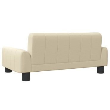 vidaXL Καναπές Παιδικός κρεμ 70x45x30cm από Ύφασμα 1 τεμ.