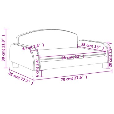 vidaXL Καναπές Παιδικός Ανοιχτό Γκρι 70x45x30cm από Ύφασμα 1 τεμ.