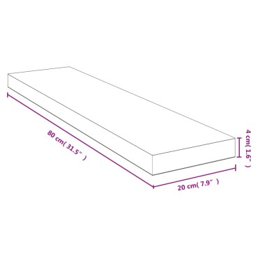 vidaXL Ράφι Τοίχου 80x20x4cm από Μπαμπού 1 τεμ.