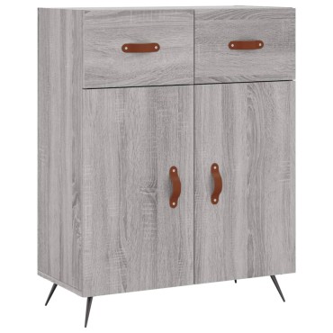 vidaXL Ντουλάπι Γκρι Sonoma 69,5x34x180cm Επεξεργασμένο Ξύλο 1 τεμ.
