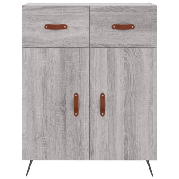vidaXL Ντουλάπι Γκρι Sonoma 69,5x34x180cm Επεξεργασμένο Ξύλο 1 τεμ.