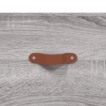 vidaXL Ντουλάπι Γκρι Sonoma 69,5x34x180cm Επεξεργασμένο Ξύλο 1 τεμ.
