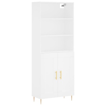 vidaXL Ντουλάπι Λευκό 69,5x34x180cm από Επεξεργασμένο Ξύλο 1 τεμ.
