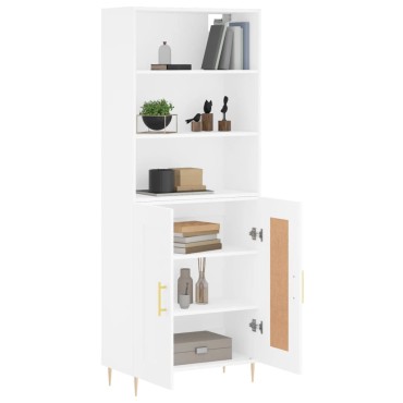 vidaXL Ντουλάπι Λευκό 69,5x34x180cm από Επεξεργασμένο Ξύλο 1 τεμ.