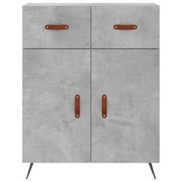 vidaXL Ντουλάπι Γκρι Σκυροδέματος 69,5x34x180cm Επεξεργασμένο Ξύλο 1 τεμ.