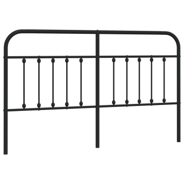 vidaXL Κεφαλάρι Μαύρο Μεταλλικό 187x3x100cm 1 τεμ.