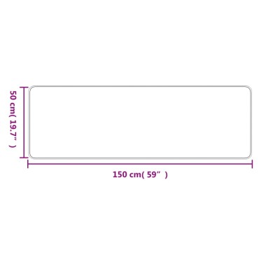 vidaXL Χαλί Διάδρομος Εμφάνιση Σιζάλ Ασημί 50x150cm