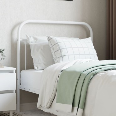vidaXL Κεφαλάρι Λευκό Μεταλλικό 105x3x100cm 1 τεμ.