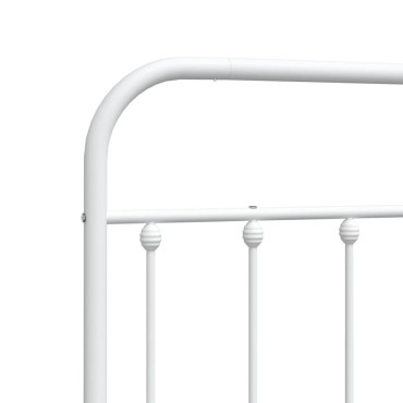 vidaXL Κεφαλάρι Λευκό Μεταλλικό 105x3x100cm 1 τεμ.