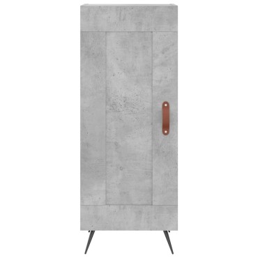 vidaXL Ντουλάπι Γκρι Σκυροδέματος 34,5x34x180cm Επεξεργασμένο Ξύλο 1 τεμ.