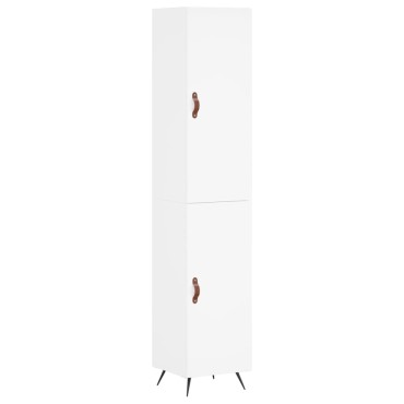 vidaXL Ντουλάπι Λευκό 34,5x34x180cm από Επεξεργασμένο Ξύλο 1 τεμ.