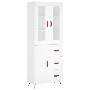 vidaXL Ντουλάπι Λευκό 69,5x34x180cm από Επεξεργασμένο Ξύλο 1 τεμ.