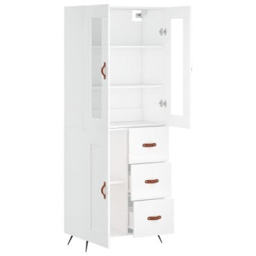 vidaXL Ντουλάπι Λευκό 69,5x34x180cm από Επεξεργασμένο Ξύλο 1 τεμ.