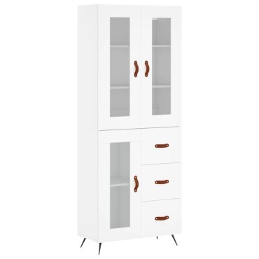 vidaXL Ντουλάπι Λευκό 69,5x34x180cm από Επεξεργασμένο Ξύλο 1 τεμ.