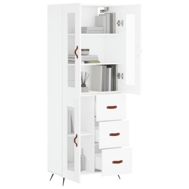 vidaXL Ντουλάπι Λευκό 69,5x34x180cm από Επεξεργασμένο Ξύλο 1 τεμ.