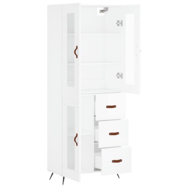 vidaXL Ντουλάπι Λευκό 69,5x34x180cm από Επεξεργασμένο Ξύλο 1 τεμ.