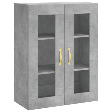 vidaXL Ντουλάπι Γκρι Σκυροδέματος 69,5x34x180cm Επεξεργασμένο Ξύλο 1 τεμ.