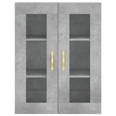 vidaXL Ντουλάπι Γκρι Σκυροδέματος 69,5x34x180cm Επεξεργασμένο Ξύλο 1 τεμ.
