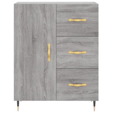 vidaXL Ντουλάπι Γκρι Sonoma 69,5x34x180cm Επεξεργασμένο Ξύλο 1 τεμ.