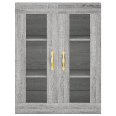 vidaXL Ντουλάπι Γκρι Sonoma 69,5x34x180cm Επεξεργασμένο Ξύλο 1 τεμ.
