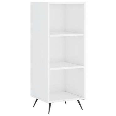vidaXL Ντουλάπι Γυαλ. Λευκό 34,5x34x180cm από Επεξεργασμένο Ξύλο 1 τεμ.