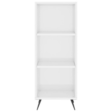 vidaXL Ντουλάπι Γυαλ. Λευκό 34,5x34x180cm από Επεξεργασμένο Ξύλο 1 τεμ.