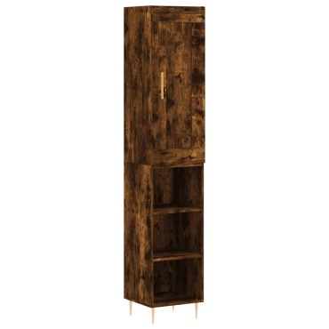 vidaXL Ντουλάπι Καπνιστή δρυς 34,5x34x180cm από Επεξεργασμένο Ξύλο 1 τεμ.