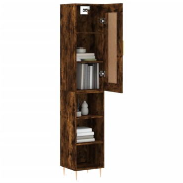 vidaXL Ντουλάπι Καπνιστή δρυς 34,5x34x180cm από Επεξεργασμένο Ξύλο 1 τεμ.