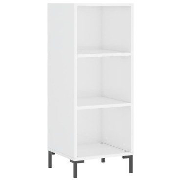 vidaXL Ντουλάπι Γυαλ. Λευκό 34,5x34x180cm από Επεξεργασμένο Ξύλο 1 τεμ.