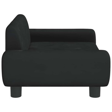 vidaXL Κρεβάτι Σκύλου Μαύρο 70 x 45 x 33 εκ. Βελούδινο