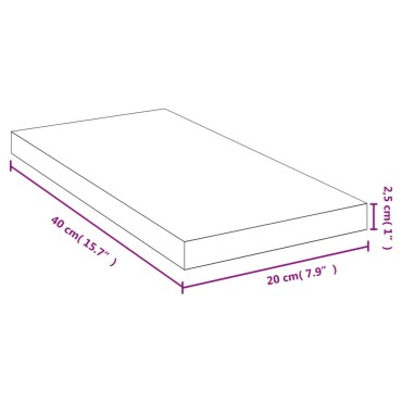 vidaXL Ράφι Τοίχου 40x20x2,5cm από Μπαμπού 1 τεμ.
