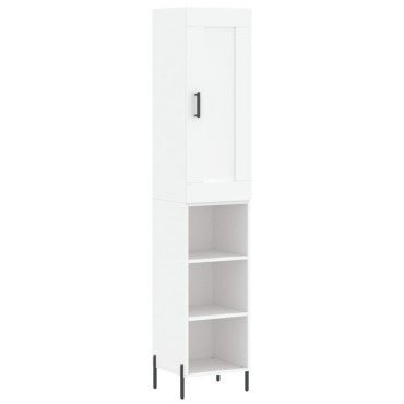 vidaXL Ντουλάπι Λευκό 34,5x34x180cm από Επεξεργασμένο Ξύλο 1 τεμ.