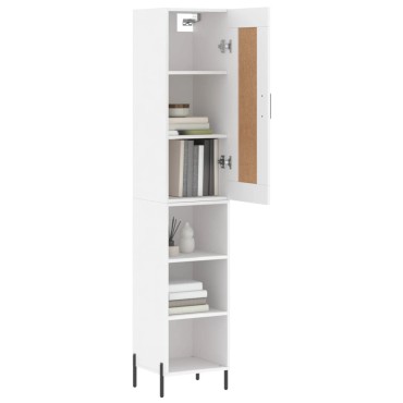 vidaXL Ντουλάπι Λευκό 34,5x34x180cm από Επεξεργασμένο Ξύλο 1 τεμ.