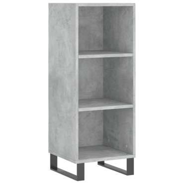 vidaXL Ντουλάπι Γκρι Σκυροδέματος 34,5x34x180cm Επεξεργασμένο Ξύλο 1 τεμ.