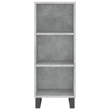 vidaXL Ντουλάπι Γκρι Σκυροδέματος 34,5x34x180cm Επεξεργασμένο Ξύλο 1 τεμ.